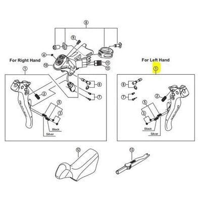 Манетка левая Shimano Dura Ace DI2 9070