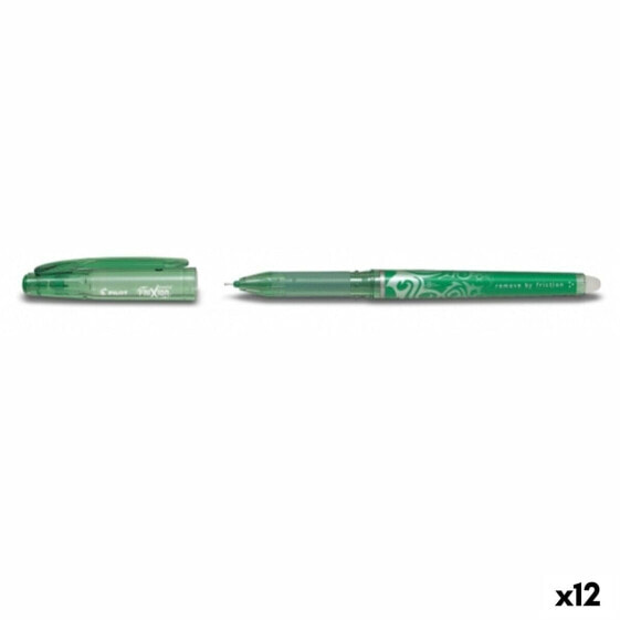Ручка с жидкими чернилами Pilot Friction Зеленый (12 штук)