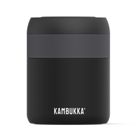 Термос обеденный Kambukka Bora матовый черный 04 литра из нержавеющей стали