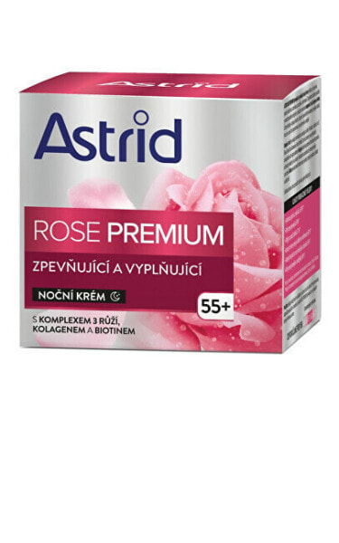 Крем для лица ночной упругости и заполнения "Rose Premium" 50 мл от Astrid