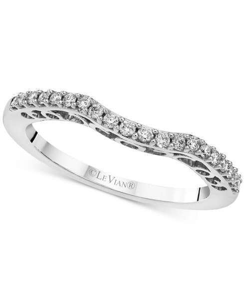 Diamond Curved Band (1/5 ct. t.w) in 14k White Gold