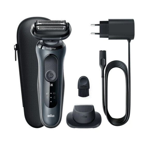 Braun Series 6 61-N1200s - Foil shaver - Stainless steel - Buttons - Black - LED - Battery