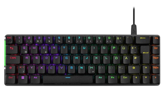 ASUS ROG Falchion Ace BLK - 65% - USB - Mechanical - QWERTZ - RGB LED - Black