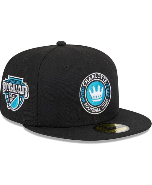 Men's Black Charlotte Fc Patch 59Fifty Fitted Hat