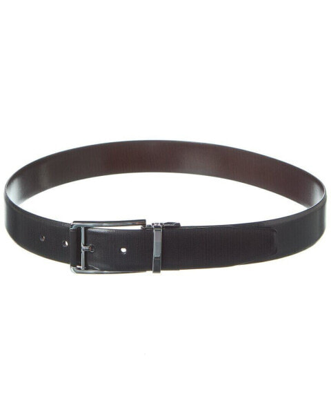 Hart Schaffner & Marx Techno Grain Reversible Leather Belt Men's