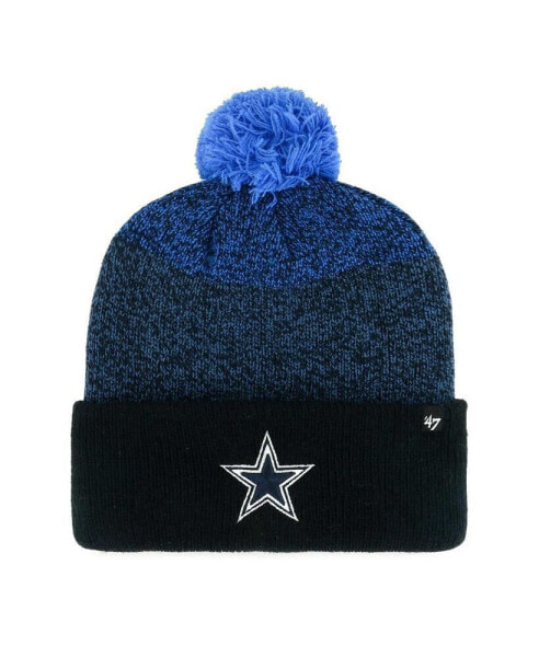 Men's Navy Dallas Cowboys Dark Freeze Cuffed Knit Hat with Pom