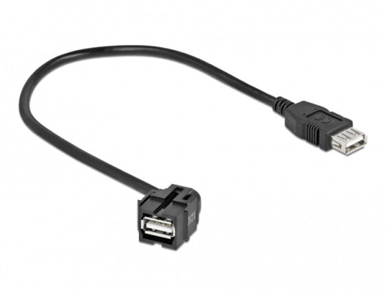 Delock 86870 - Flat - Black - USB A - USB A - Female - Female