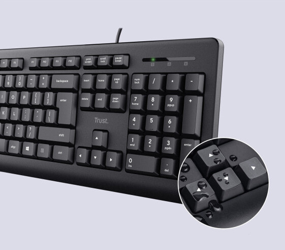 Trust TKM-250 клавиатура Мышь входит в комплектацию USB QWERTZ Немецкий Черный 23978