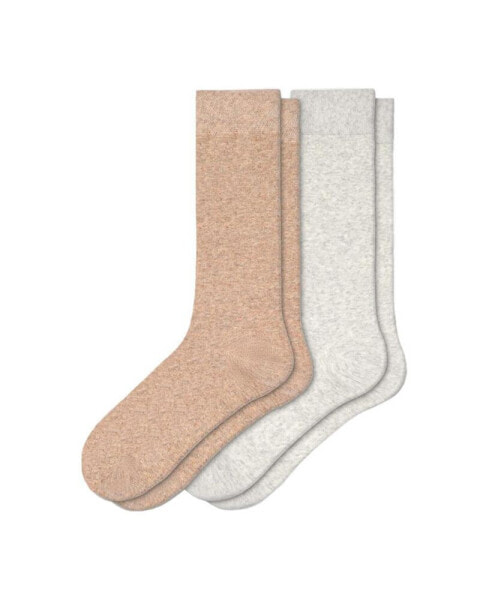 Women's MARBLED WOOL CREW SOCKS TWO PACK