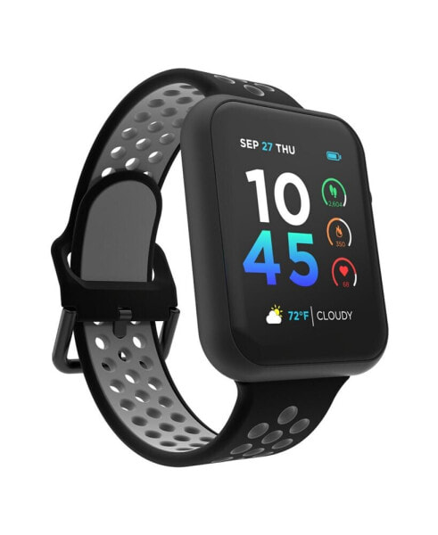 Air 4 Unisex Black and Gray Silicone Smartwatch 46mm