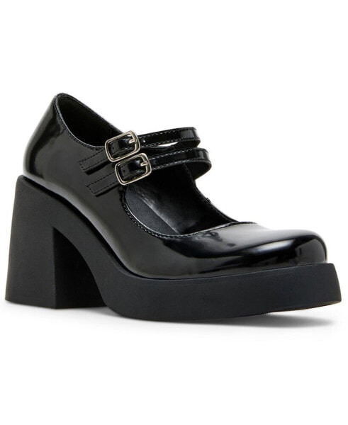 Lonniie Platform Block-Heel Mary Jane Pumps