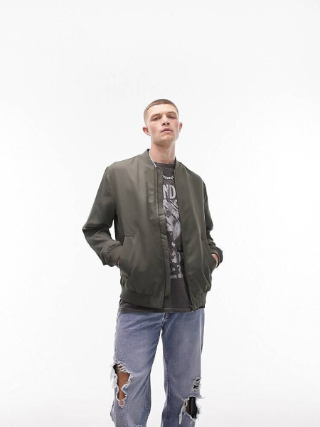 Topman bomber in khaki