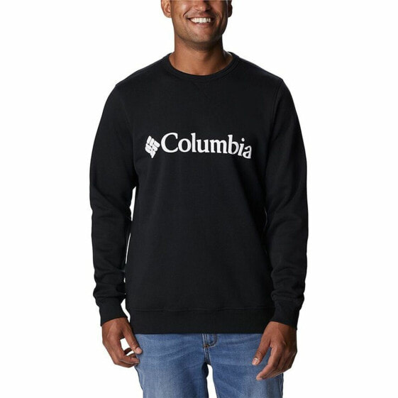 Толстовка мужская Columbia Logo Fleece Crew Чёрная