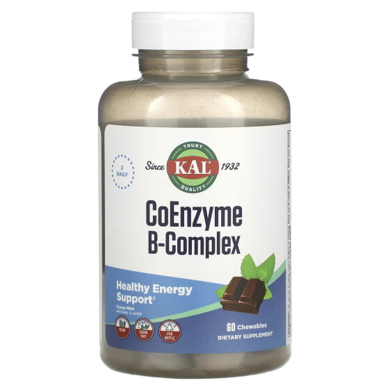 Витамины группы B KAL Coenzyme B-Complex, Какао-мята, 60 шипучих таблиц