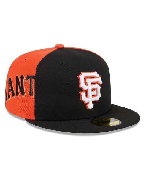 Men's Black/Orange San Francisco Giants Gameday Sideswipe 59Fifty Fitted Hat