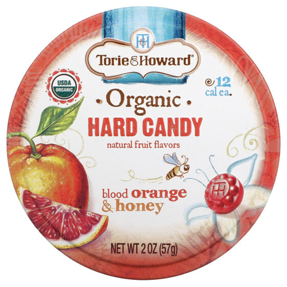 Леденцы органические Torie & Howard розовый грейпфрут и мед Тупело 57 г