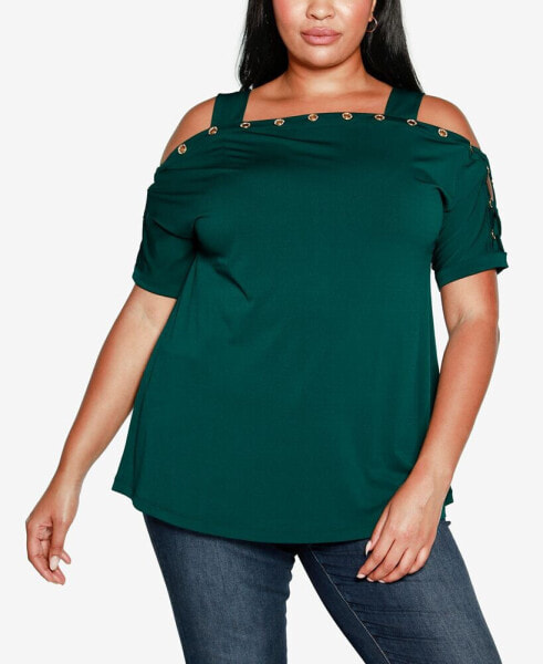 Plus Size Cold Shoulder Top