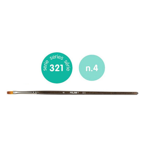 MILAN Flat Synthetic Bristle Paintbrush Series 321 No. 4