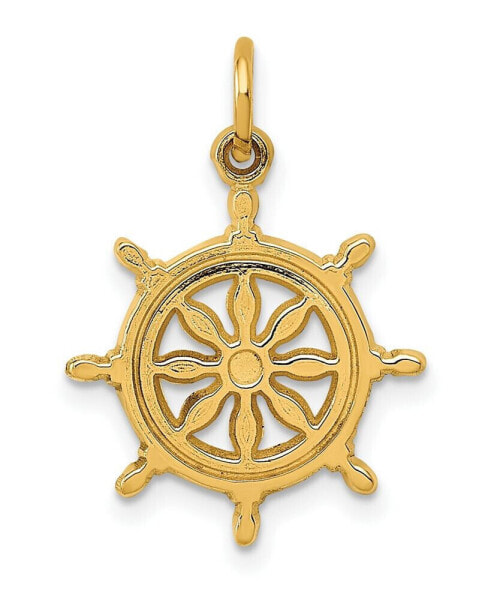 Серьга Macy's Ship Wheel Charm 14k Gold