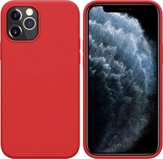 чехол силиконовый красный iPhone 12 Pro Max NILLKIN