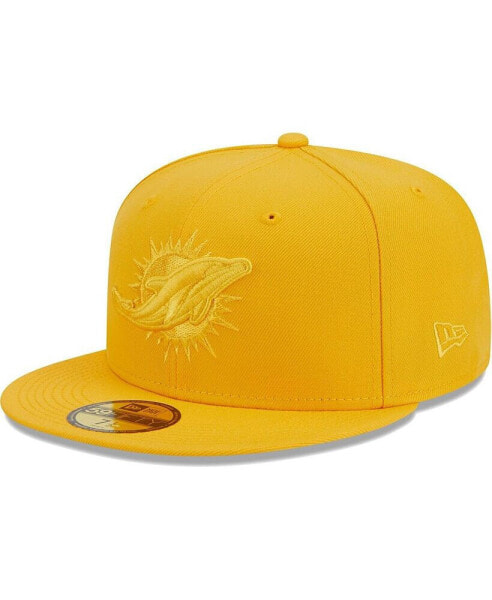 Men's Gold Miami Dolphins Color Pack 59FIFTY Fitted Hat