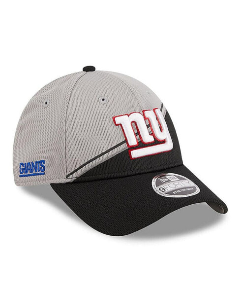 Men's Gray, Black New York Giants 2023 Sideline 9FORTY Adjustable Hat