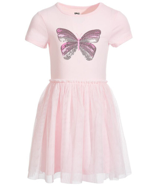 Toddler & Little Girls Sequin Butterfly Tulle Dress, Created for Macy's