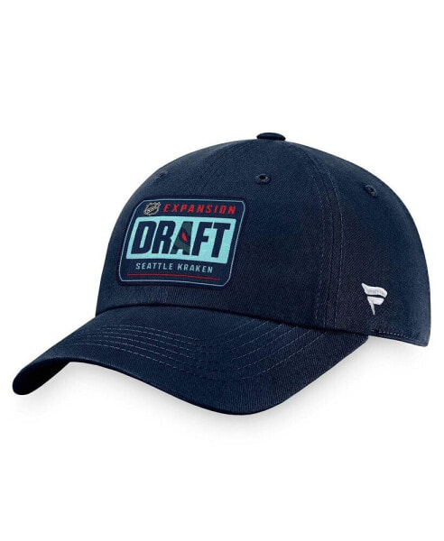 Men's Navy Seattle Kraken 2021 NHL Expansion Draft Unstructured Adjustable Hat