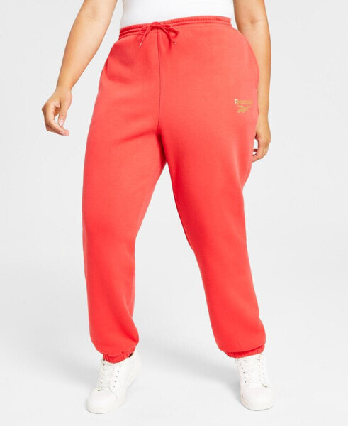 Plus Size Shine Fleece Jogger Pants