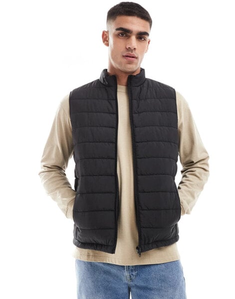 New Look lightweight gilet in black