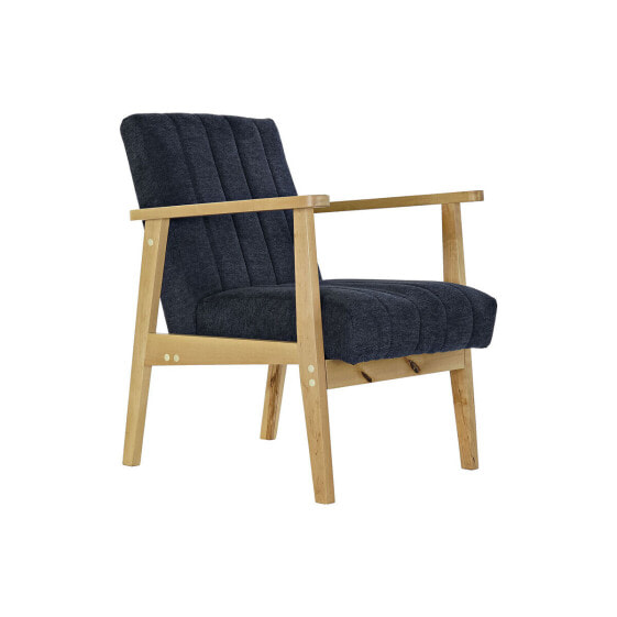 Кресло мягкое DKD Home Decor Синее полиэстер Светло-коричневая Сосна (63 x 68 x 81 см)