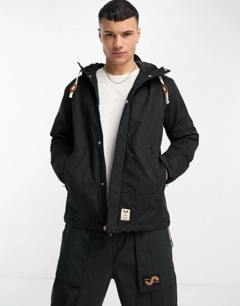 Fat Moose parka jacket in black