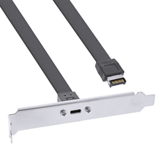 InLine PCI slot bracket - USB-C to USB 3.2 front panel Key-A internal - 0.5m