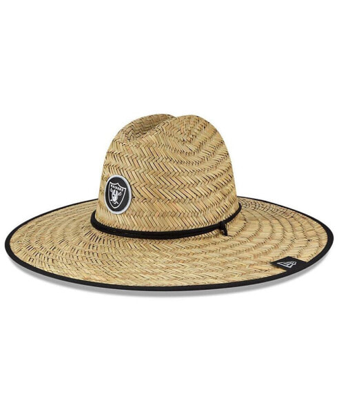 Men's Natural Las Vegas Raiders NFL Training Camp Official Straw Lifeguard Hat