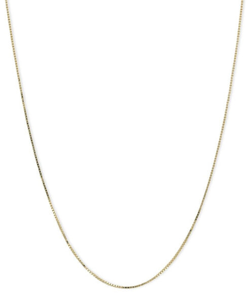 Box Chain 18" Necklace (1/2mm) in 14k Gold