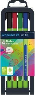 Ручка шариковая Schneider Cienkopis Line-up 0,4mm 4 штуки в кейсе стойка микс цветов (SR191094)