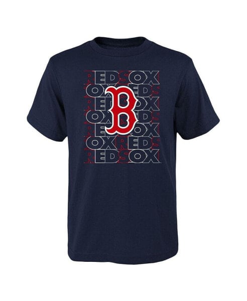 Футболка для малышей OuterStuff Red Sox Letterman Navy Boston