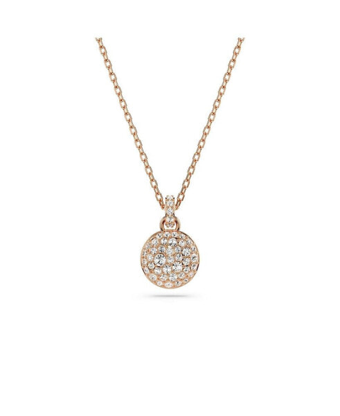 Swarovski white, Rhodium Plated or Gold-Tone or Rose-Gold Tone Meteora Pendant Necklace