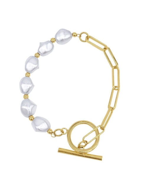 Chain Toggle Pearl Bracelet