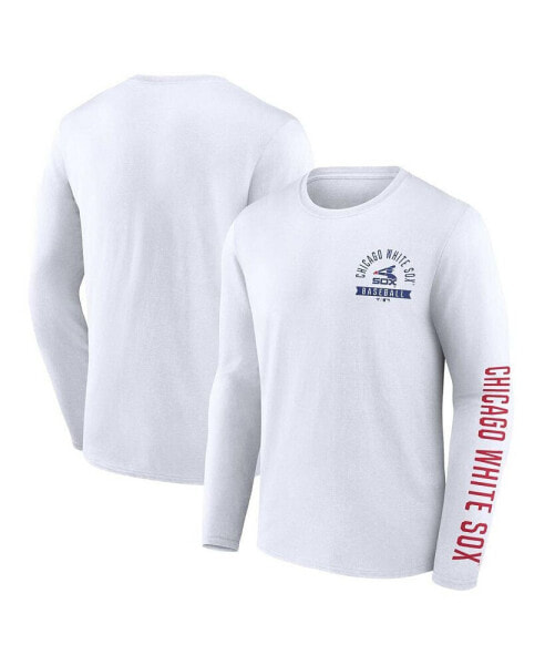 Men's White Chicago White Sox Pressbox Long Sleeve T-shirt