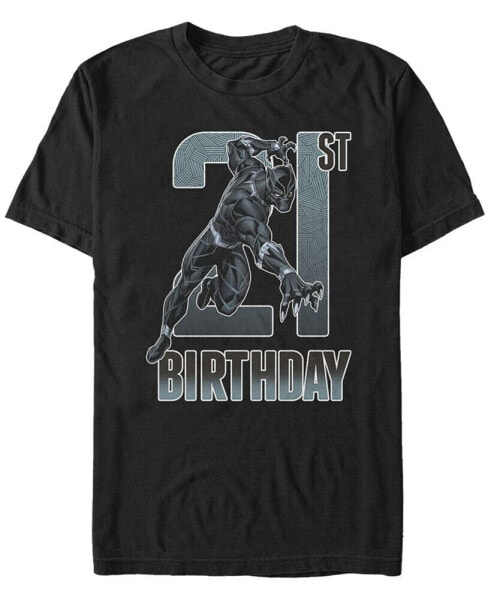 Men's Marvel Black Panther 21st Birthday Short Sleeve T-Shirt