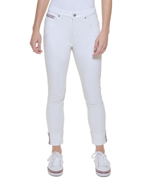 Women's Tribeca TH Flex Raw-Cuff Skinny Jeans