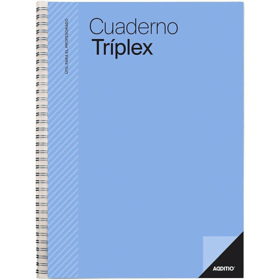 ADDITIO Triplex notebook course plan evaluation agenda weekly plan and tutorials transparent covers 22.5x31cm