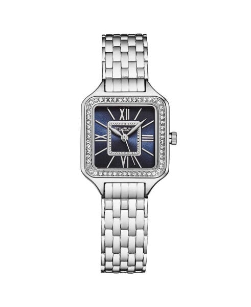 Women's Symphony Silver-tone Stainless Steel , Blue Dial , 36mm Square Watch