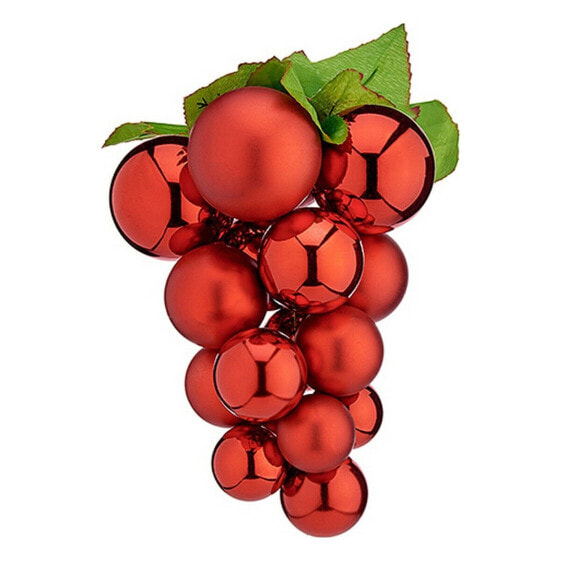 Ёлочные шарики Krist+ Маленький виноград красный пластик 14 x 14 x 25 см