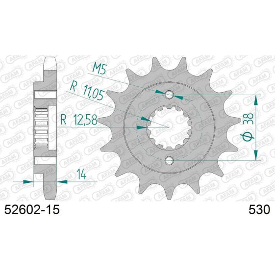 AFAM 52602-530 Sprocket front sprocket