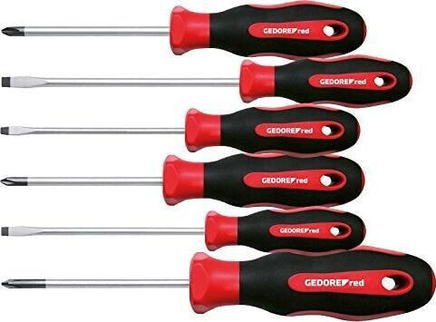 Gedore Gedore Red 2K screwdriver set, 6 pieces (red / black)