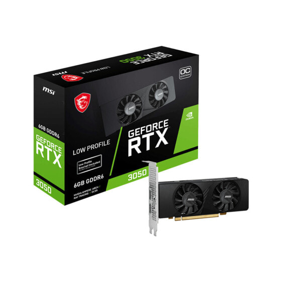 Графическая карта MSI GEFORCE RTX 3050 LP 6G OC GDDR6