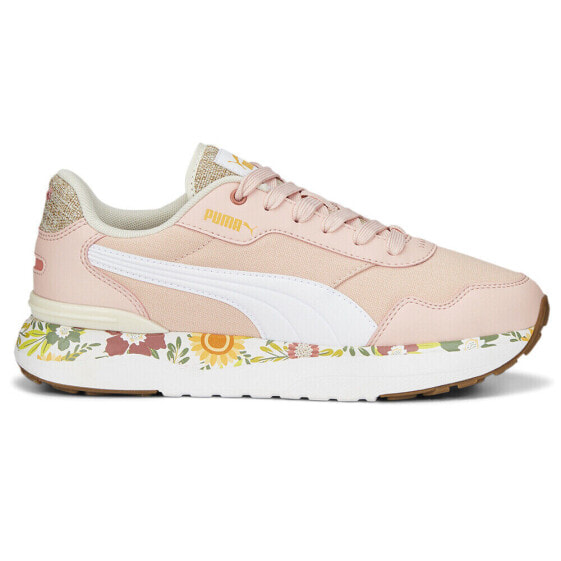 Puma R78 Voyage Wild Garden Floral Lace Up Womens Pink Sneakers Casual Shoes 38
