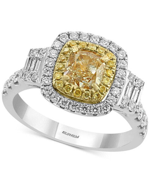 EFFY® HEMATIAN Diamond Halo Ring (1-5/8 ct. t.w.) in 18k Gold & White Gold